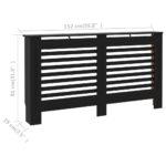 vidaXL Kryt na radiátor, čierny 152x19x81 cm, MDF – Obrázok 8