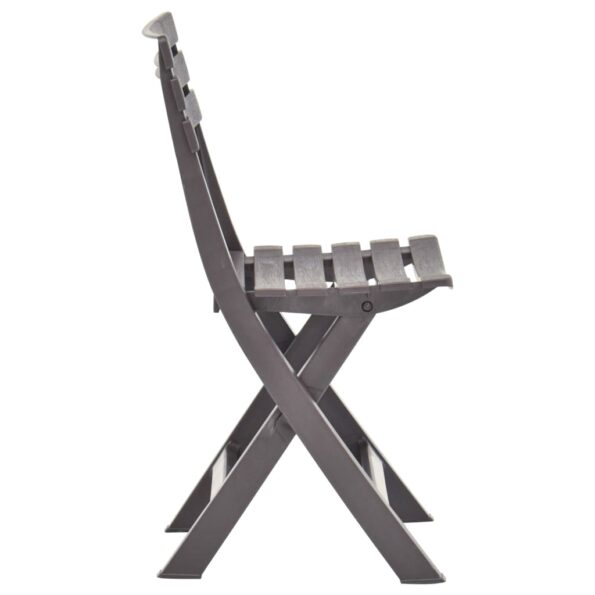 vidaXL Skladacie záhradné stoličky 2 ks, plast, farba mokka – Obrázok 4