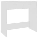 vidaXL Písací stôl, biely 80x40x75 cm, kompozitné drevo – Obrázok 2