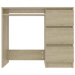 vidaXL Písací stôl, dub sonoma 90x45x76 cm, drevotrieska – Obrázok 4