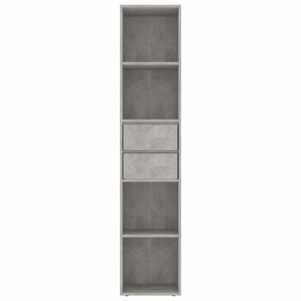 vidaXL Knižnica, betónovo sivá 36x30x171 cm, kompozitné drevo – Obrázok 4