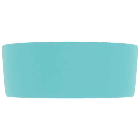 vidaXL Luxusné umývadlo, okrúhle, matné svetlozelené 40x15 cm, keramika – Obrázok 4