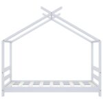 vidaXL Rám detskej postele biely 70x140 cm borovicový masív – Obrázok 4