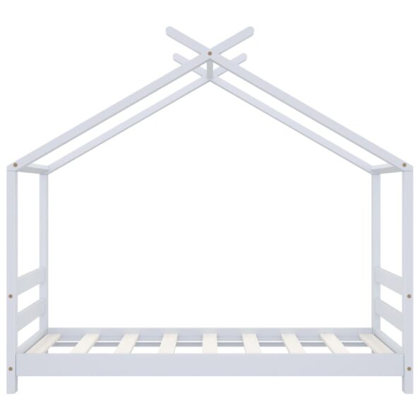 vidaXL Rám detskej postele biely 70x140 cm borovicový masív – Obrázok 4
