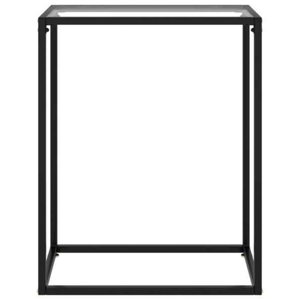 vidaXL Konzolový stolík priehľadný 60x35x75 cm tvrdené sklo – Obrázok 2