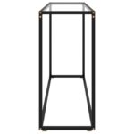 vidaXL Konzolový stolík priehľadný 120x35x75 cm tvrdené sklo – Obrázok 3