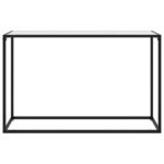 vidaXL Konzolový stolík biely 120x35x75 cm tvrdené sklo – Obrázok 2
