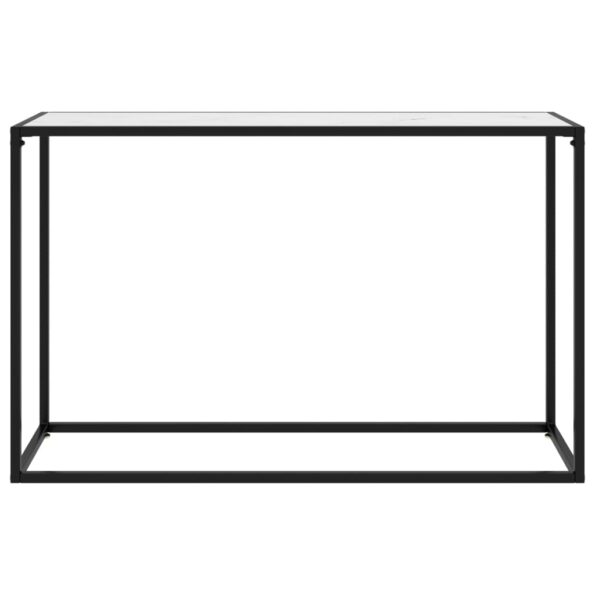 vidaXL Konzolový stolík biely 120x35x75 cm tvrdené sklo – Obrázok 2