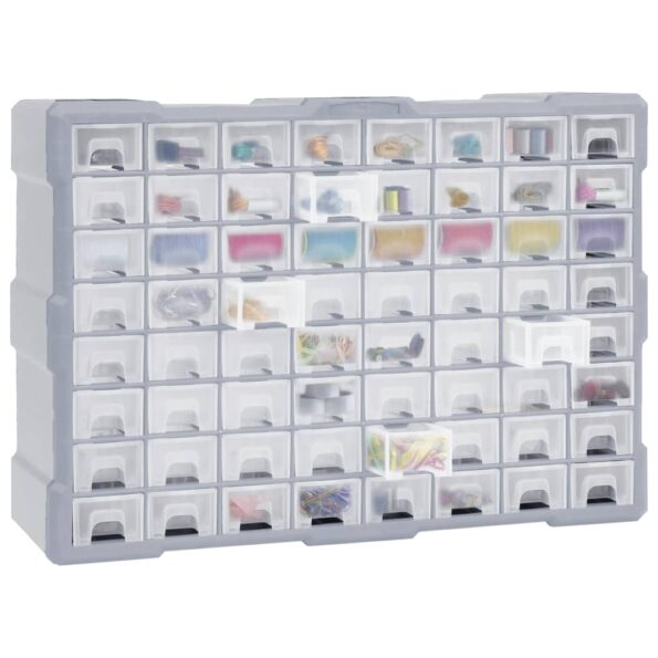 vidaXL Organizér so 64 zásuvkami 52x16x37,5 cm – Obrázok 3