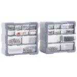 vidaXL Organizéry s 12 zásuvkami 2 ks 26,5x16x26 cm – Obrázok 2