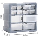 vidaXL Organizéry s 12 zásuvkami 2 ks 26,5x16x26 cm – Obrázok 8