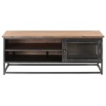 vidaXL Konferenčný stolík sivý 90x50x35 cm masívne akáciové drevo – Obrázok 3