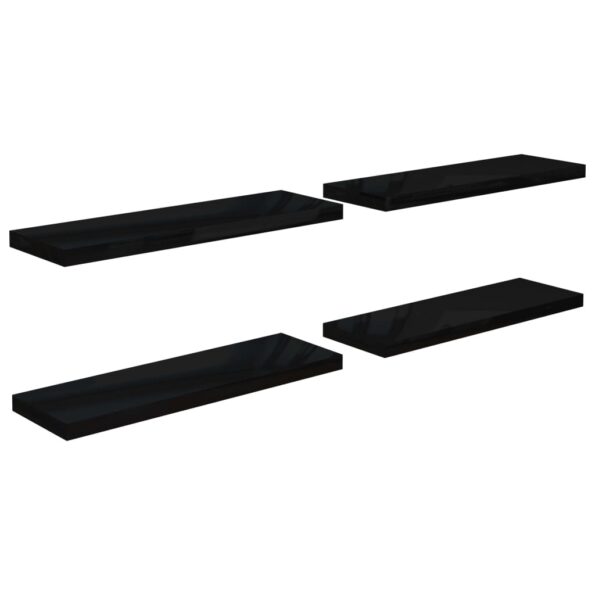 VXL8720286074053_a_en_hd_1.jpg vidaXL Plávajúce nástenné police 4ks, lesklé čierne 80x23,5x3,8cm, MDF – Obrázok 2