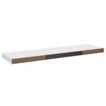 vidaXL Plávajúce nástenné police 2 ks, biele 90x23,5x3,8 cm, MDF – Obrázok 8