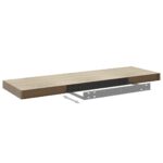vidaXL Plávajúce nástenné police 4 ks, dubové 80x23,5x3,8 cm, MDF – Obrázok 7