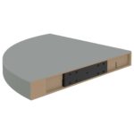 vidaXL Plávajúce rohové police 2 ks, sivé 35x35x3,8 cm, MDF – Obrázok 7