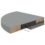 vidaXL Plávajúce rohové police 2 ks, sivé 35x35x3,8 cm, MDF – Obrázok 8