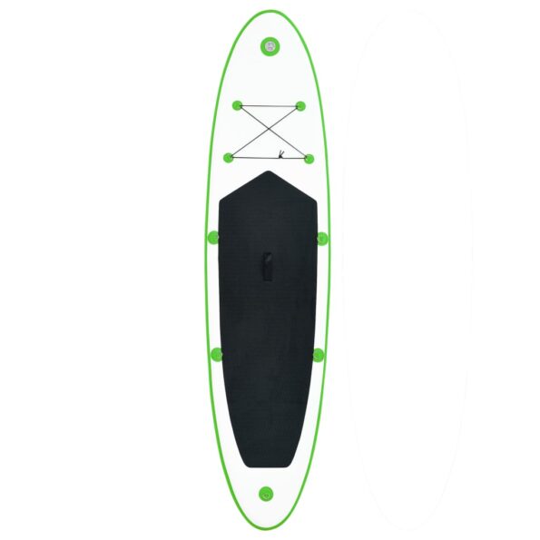 vidaXL Nafukovací Stand up paddleboard, zeleno biely – Obrázok 3
