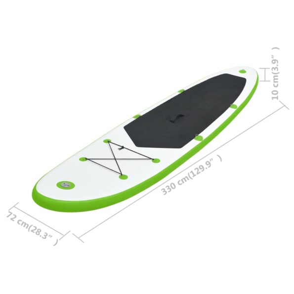 vidaXL Nafukovací Stand up paddleboard, zeleno biely – Obrázok 9