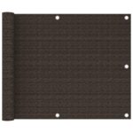 vidaXL Balkónová markíza hnedá 75x500 cm HDPE