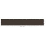 vidaXL Balkónová markíza hnedá 75x500 cm HDPE – Obrázok 5