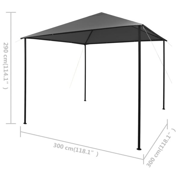 VXL8720286106600_g_en_hd_7.jpg vidaXL Altánok 3x3 m, antracitový, látka a oceľ 180 g/m² – Obrázok 8