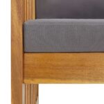 vidaXL Záhradné stoličky s vankúšmi 2 ks akáciový masív – Obrázok 7