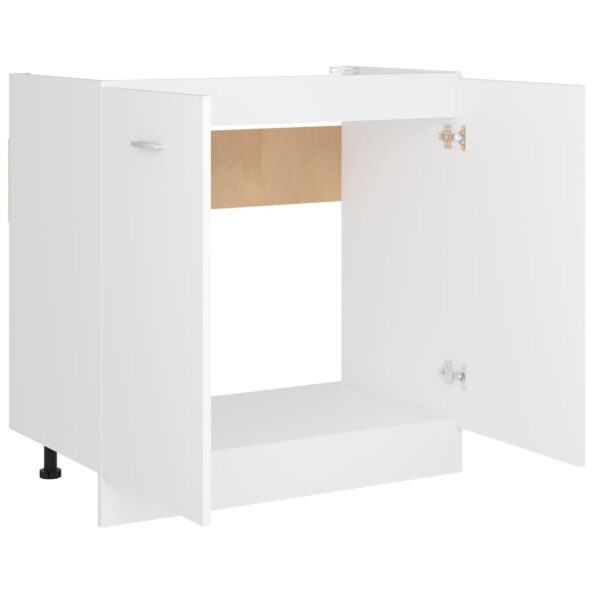vidaXL Skrinka pod drez, biela 80x46x81,5 cm, kompozitné drevo – Obrázok 5