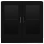 vidaXL Vitrína, čierna 82,5x30,5x80 cm, kompozitné drevo – Obrázok 6