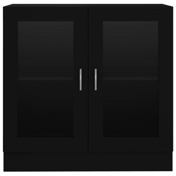 vidaXL Vitrína, čierna 82,5x30,5x80 cm, kompozitné drevo – Obrázok 6