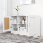 vidaXL Komoda, biela 120x30,5x70 cm, kompozitné drevo – Obrázok 3