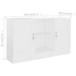 vidaXL Komoda, biela 120x30,5x70 cm, kompozitné drevo – Obrázok 8
