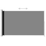 vidaXL Zaťahovacia bočná markíza na terasu 200x300 cm, čierna – Obrázok 3