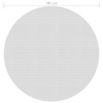 vidaXL Plávajúca solárna bazénová fólia z PE 381 cm sivá – Obrázok 4