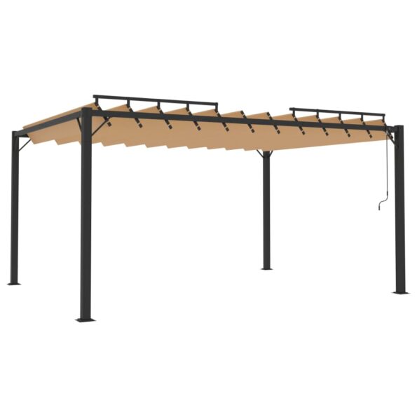 VXL8720286153420_a_en_hd_1.jpg vidaXL Altánok so žalúziovou strechou 3x4 m sivohnedý látka a hliník – Obrázok 2