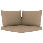 vidaXL Podložky na paletový nábytok 3 ks, sivohnedé, oxfordská látka – Obrázok 2