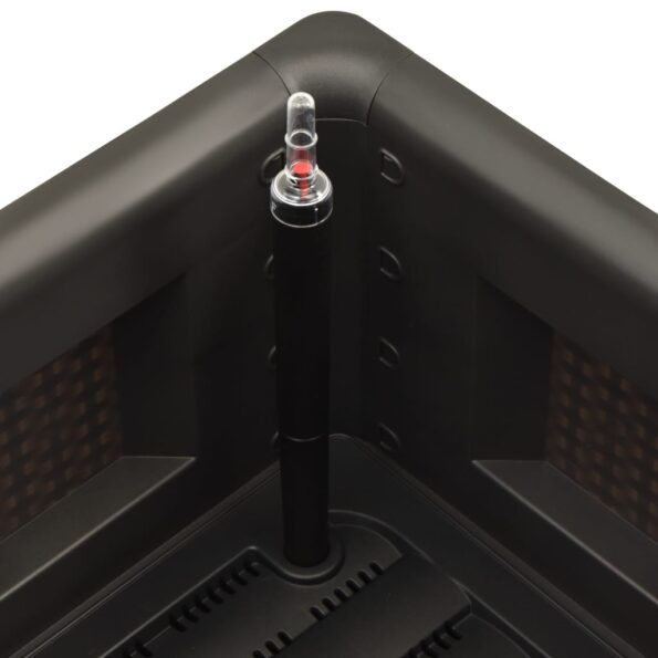 vidaXL Samozavlažovací vyvýšený záhradný záhon antracitový 100x43x33 cm – Obrázok 6