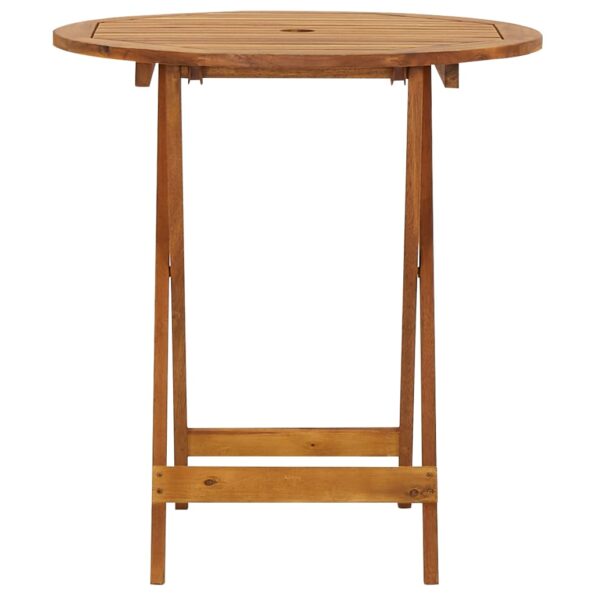 vidaXL Skladací záhradný stôl 70 cm akáciový masív – Obrázok 2