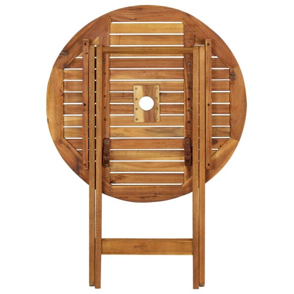 vidaXL Skladací záhradný stôl 70 cm akáciový masív – Obrázok 5