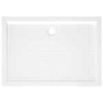 vidaXL Sprchová vanička s protišmykovými výbežkami biela 70x100x4 cm ABS – Obrázok 5