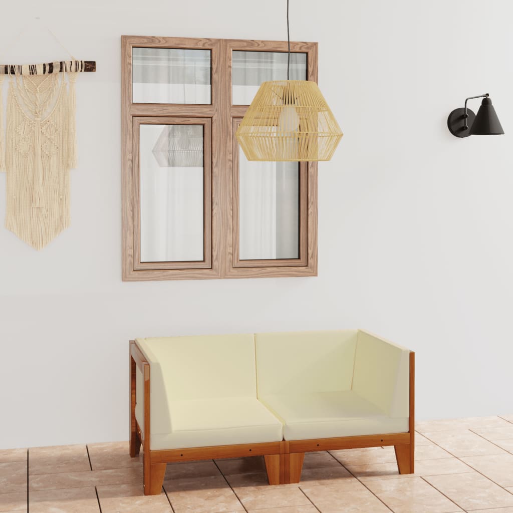 VXL8720286209806_m_en_hd_1.jpg vidaXL 2-miestna pohovka s krémovo-bielymi podložkami akáciový masív – Obrázok 1