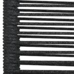 vidaXL 3-dielna záhradná jedálenská súprava čierna bavlnené lano a oceľ – Obrázok 3