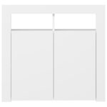 vidaXL Komoda s LED svetlami biela 80x35x75 cm – Obrázok 9