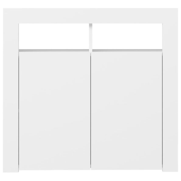 vidaXL Komoda s LED svetlami biela 80x35x75 cm – Obrázok 9