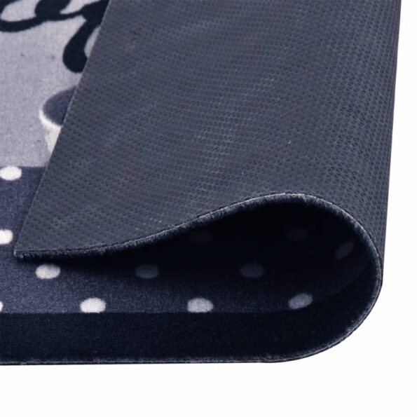 vidaXL Kuchynský koberec prateľný modrý dizajn s kávou 60x180 cm – Obrázok 3