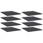 vidaXL Prídavné police 8 ks, sivé 40x50x1,5 cm, drevotrieska