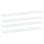 vidaXL Prídavné police 4 ks, biele 100x20x1,5 cm, kompozitné drevo