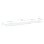 vidaXL Prídavné police 4 ks, biele 100x20x1,5 cm, kompozitné drevo – Obrázok 5