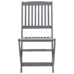 vidaXL Skladacie záhradné stoličky s podložkami 2 ks akáciový masív – Obrázok 4