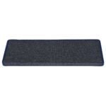 vidaXL Schodové rohože 15 ks 65x21x4 cm tmavošedé a modré s obdĺžnikovým okrajom – Obrázok 3